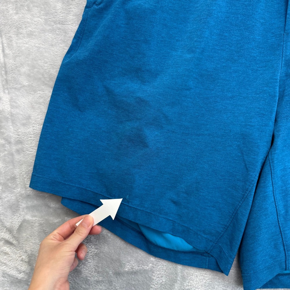 Lululemon Shorts Men L Blue Pace Breaker Linerless Athletic Gym Running Training - Picture 2 of 13